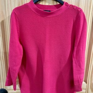 Talbots Women's Pink Sweater with Button Detail